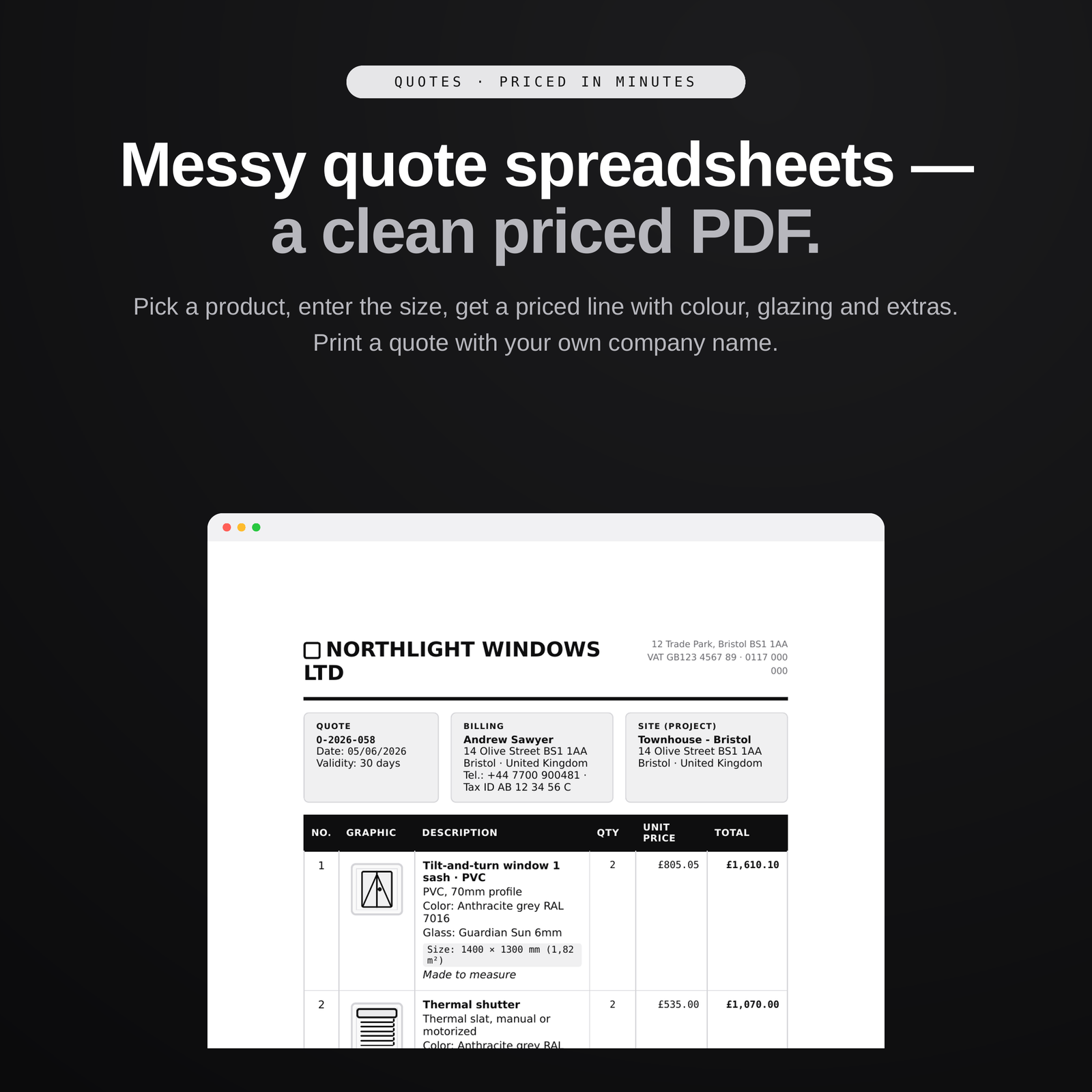 Windows & Doors Business Software - Quotes, Orders & Stock