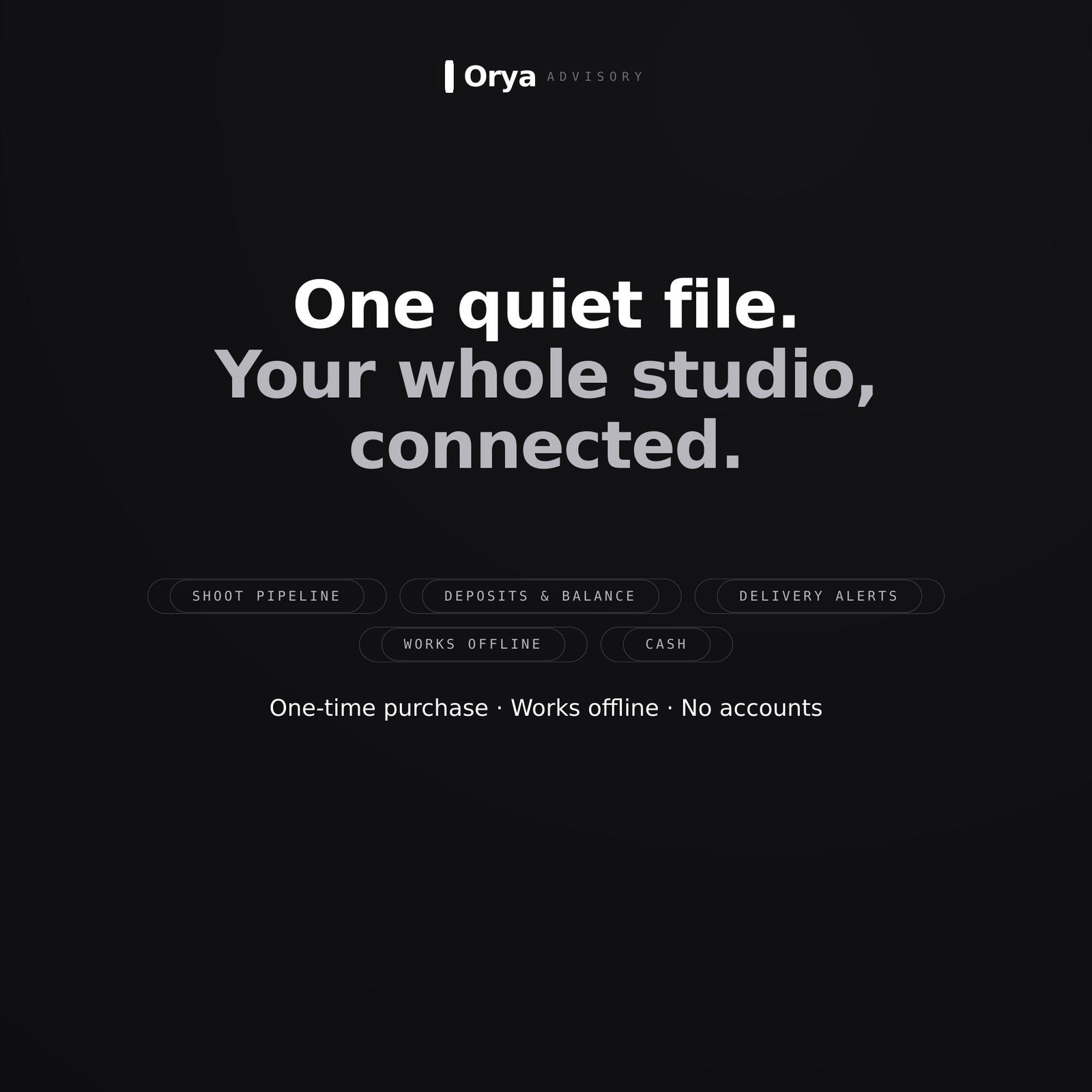 Photography Business Manager HTML App | Booking, Client, Shoot, Deposit and Cash Tracker | Offline Studio Planner