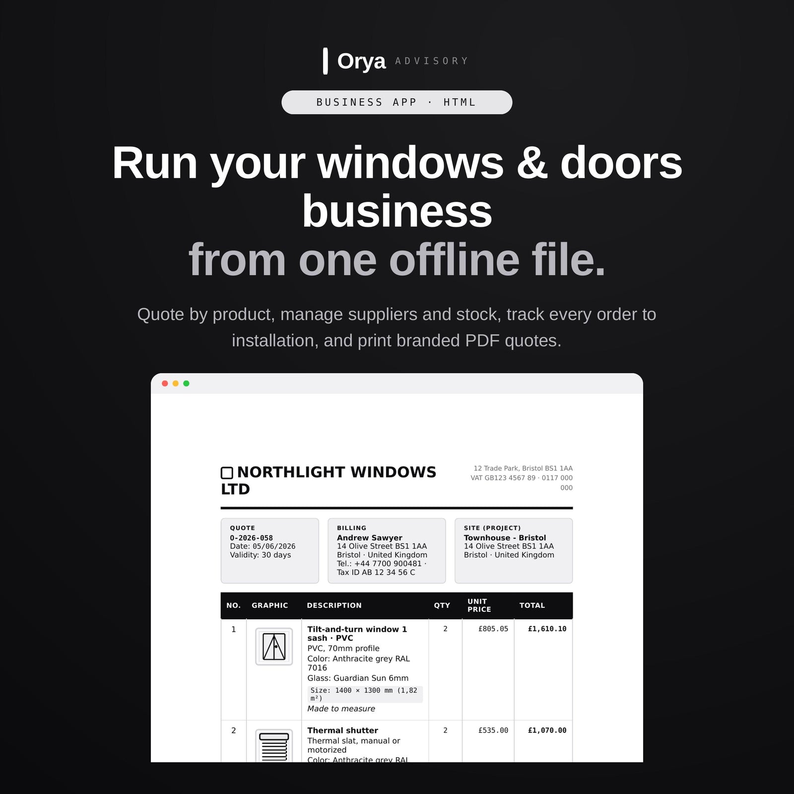 Windows & Doors Business Software | Software para Caixilharias