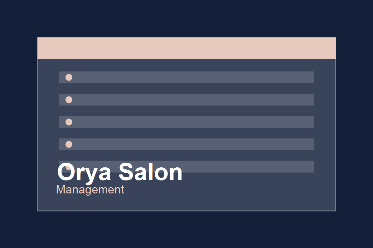 Orya Salon Management preview
